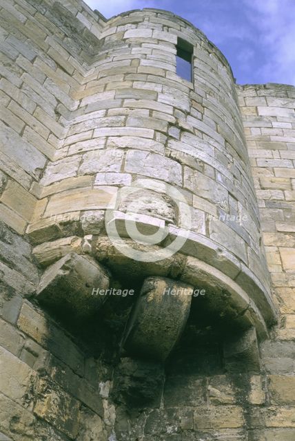 Detail of Clifford's Tower, York, North Yorkshire, 1997. Artist: J Bailey