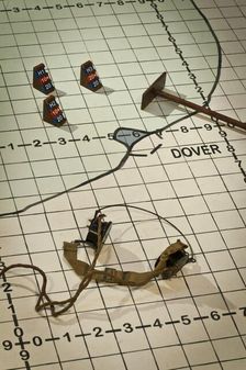 Detail of coastal artillery operations table, Secret Wartime Tunnels, Dover Castle, Kent, 2011. Artist: Historic England Staff Photographer