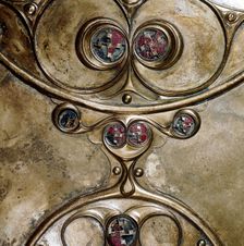 Detail of Cow's head, Battersea Shield, Celtic, c2nd - 1st century BC