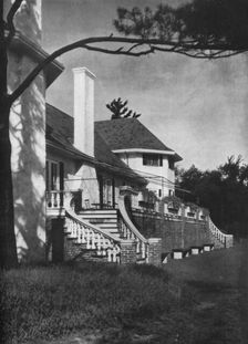 Detail of court side, Longwood Cricket Club, Chestnut Hill, Massachusetts, 1922