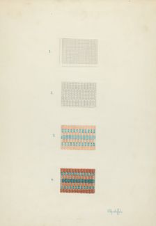 Detail of Coverlet: Technique Demonstration, 1935/1942. Creator: Cornelius Christoffels