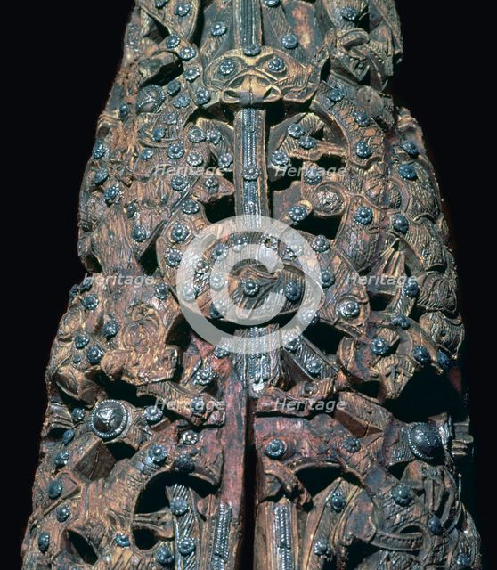 Detail of decorations from a Viking ship burial, 9th century. Artist: Unknown