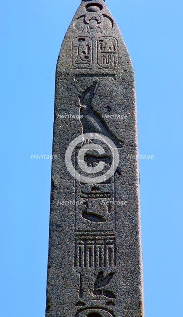 Detail of Egyptian obelisk. Artist: Unknown