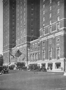 Detail of entrance front, Hotel Statler, Buffalo, New York, 1923