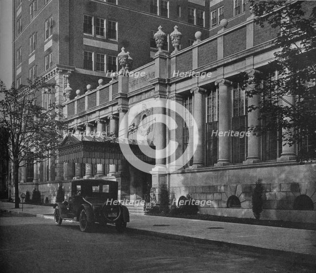 Detail of entrance, Wade Park Manor Hotel, Cleveland, Ohio, 1923. Artist: Unknown.