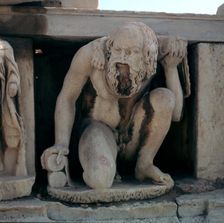 Detail of figure in the theatre of Dionysus, 6th century BC