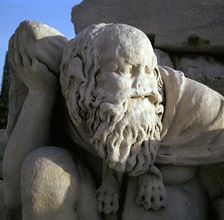 Detail of figure in the theatre of Dionysus, 6th century BC