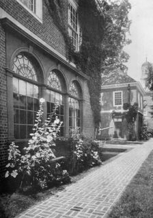 Detail of front, Peterborough Historical Society Building, Peterborough, New Hampshire, 1922