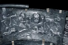 Detail of Gundestrup Cauldron, Celtic God Taranis, Danish, c100 BC
