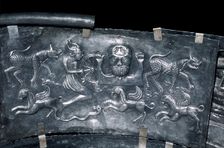 Detail of Gundestrup Cauldron, Celtic God Taranis, Danish, c100 BC