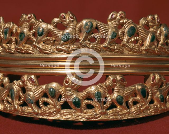 Detail of gold Sarmatian diadem. Artist: Unknown