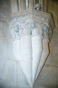 Detail of Gothic style architecture, Monastery of Alcobaca, Alcobaca, Portuga, 2009. Creator: Samuel Magal
