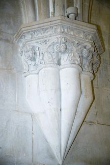 Detail of Gothic style architecture, Monastery of Alcobaca, Alcobaca, Portuga, 2009. Artist: Samuel Magal