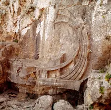 Detail of Greek Ship with Large Steering Oar, Relief Carving 2nd century BC