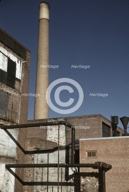 Detail of industrial building in Mass., 1940 or 1941. Creator: Jack Delano.