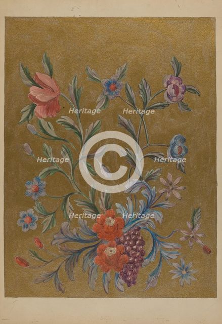 Detail of Painting on Altar Panel, c. 1936. Creator: Emery Gellert.