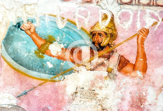 Detail of painting on Etruscan Sarcophagus from Tarquinia, late 4th century BC. Artist: Unknown.