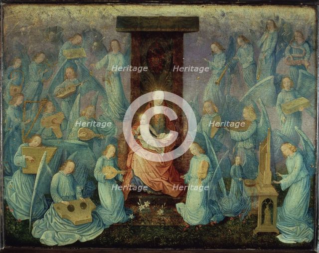 Detail of Painting 'Angels Concert' by anonymous Flemish.