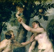 Detail of painting by Peter Paul Rubens (1577 - 1640) Adam and Eve preserved in the Prado Muse…