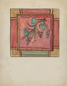 Detail of Panel from Reredos, Church of Sanctuario at Chimayo, 1935/1942. Creator: E. Boyd