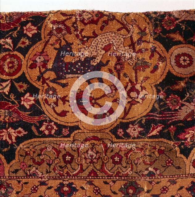 Detail of Persian Emperor Carpet, 16th century. Artist: Unknown.