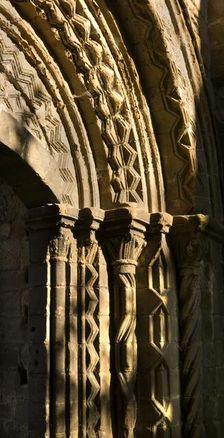 Detail of processional doorway from the cloister to the nave, Lilleshall Abbey, Shropshire, 2000. Artist: Historic England Staff Photographer
