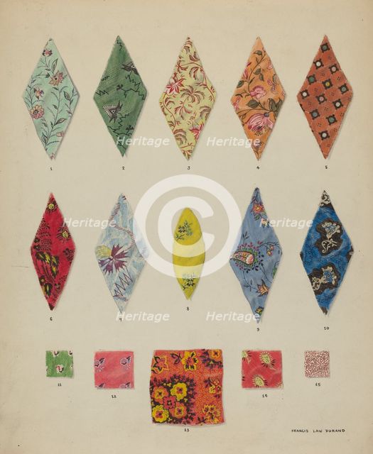 Detail of Quilt, c. 1937. Creator: Francis Law Durand.