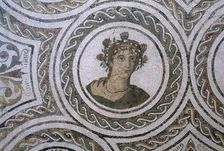 Detail of Roman floor mosaic of Spring, 2nd century