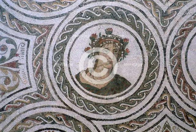 Detail of Roman floor mosaic of Spring, 2nd century. Artist: Unknown
