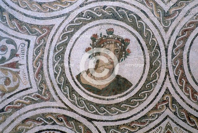 Detail of Roman floor mosaic of Spring, 2nd century. Artist: Unknown