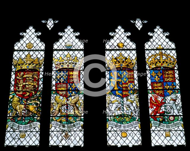 Detail of stained glass in the Great Hall of Eltham Palace, Greenwich, London, c2000s(?). Artist: Unknown.