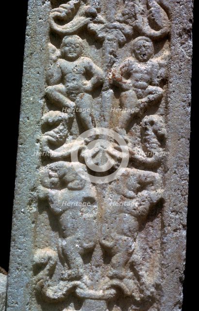 Detail of stela at the Dakhina Stupa in Sri Lanka, 2nd century. Artist: Unknown