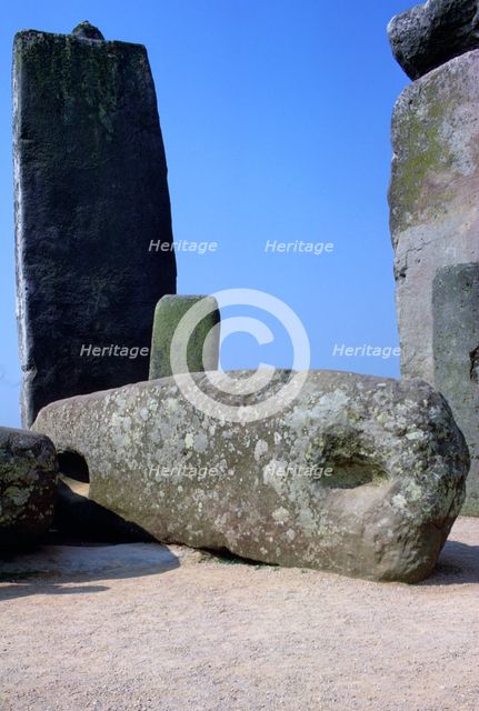 Detail of Stonehenge, 3000 BC - 2000 BC. Artist: Unknown