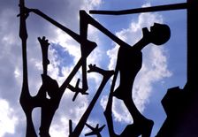 Detail of Sculptures representing Holocaust victims, in the concentration camp of Dachau