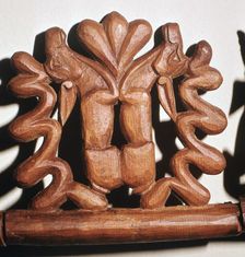 Detail of Scythian pendant shaped like two deer, 5th century BC