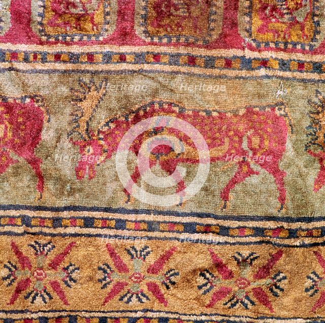 Detail of Scythian pile carpet, 5th century BC. Artist: Unknown