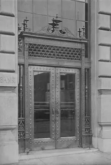 Detail of side entrance door, Phoenix National Bank, 1924