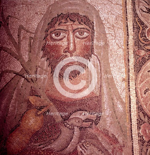 Detail of Simon on Mosaic Pavement, 5th century. Artist: Unknown.