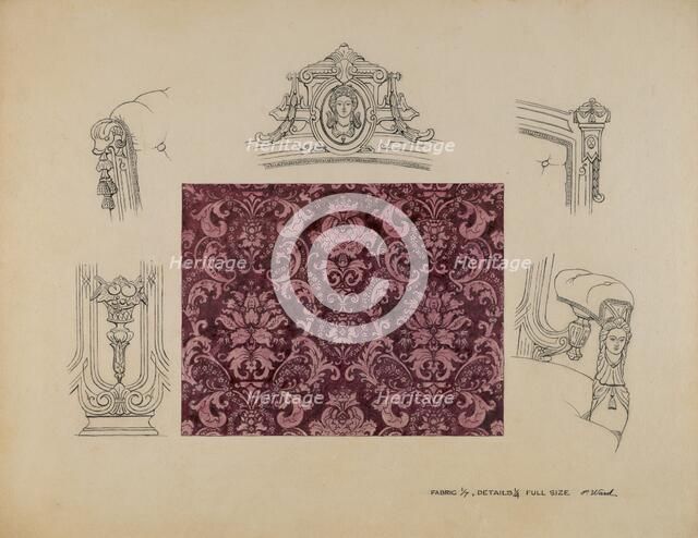 Detail of Sofa, c. 1936. Creator: Paul Ward.