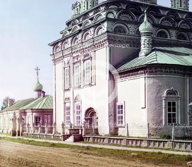 Detail of the Trinity Cathedral, Kostroma, 1910. Creator: Sergey Mikhaylovich Prokudin-Gorsky.