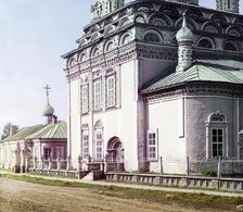 Detail of the Trinity Cathedral, Kostroma, 1910. Creator: Sergey Mikhaylovich Prokudin-Gorsky