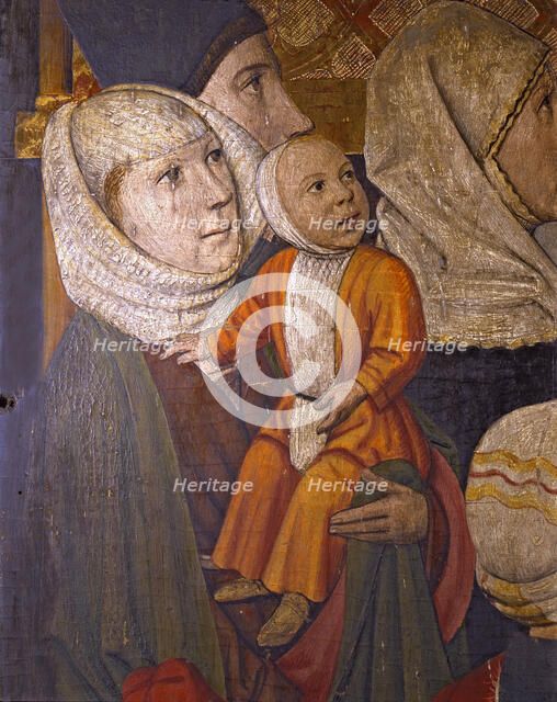 Detail of the altarpiece of Saint Vincent with personages of the age. It comes from the Parish of…