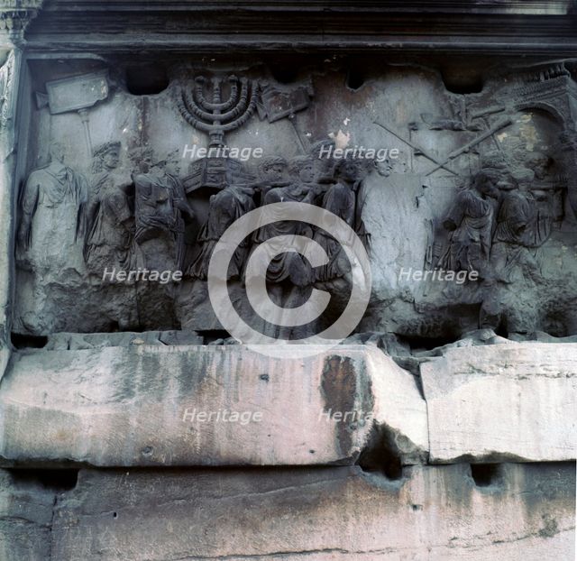 Detail of the arch of the Emperor Titus, 1st century. Artist: Unknown