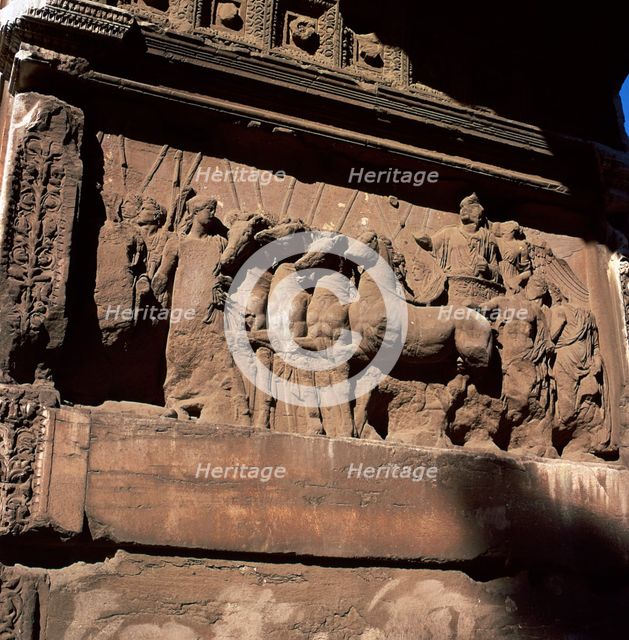 Detail of the arch of the Emperor Titus. Artist: Unknown