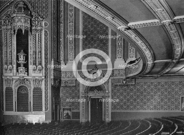 Detail of the auditorium, Granada Theatre, San Francisco, California, 1922. Artist: Unknown.