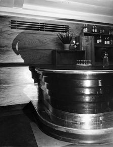 Detail of the bar in the buffet at Unilever House, London, 1930s. Artist: Herbert Felton