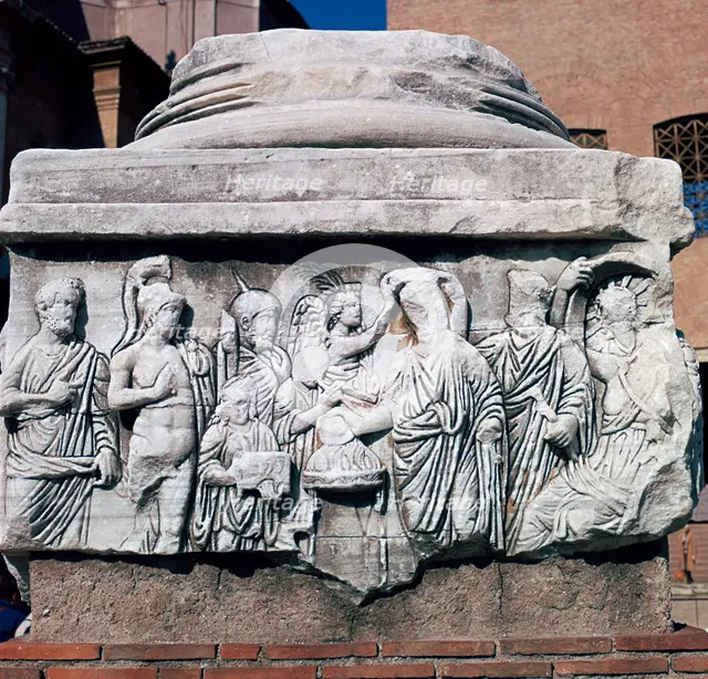 Detail of the base of the Decennial monument, 4th century. Artist: Unknown