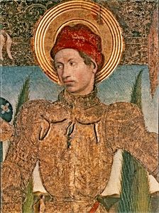 Detail of the central panel of a triptych, to 1445, by Jaume Huguet. St. George and the Princess…
