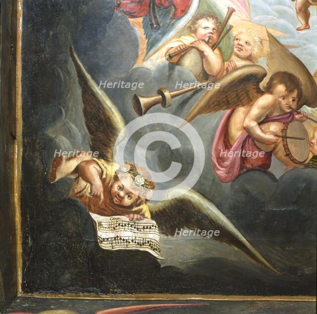 Detail of the ceiling of the Heaven Room, Bolsover Castle, Derbyshire, 2000. Artist: J Bailey