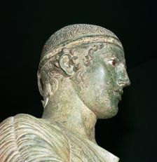 Detail of the Charioteer of Delphi, 5th century BC